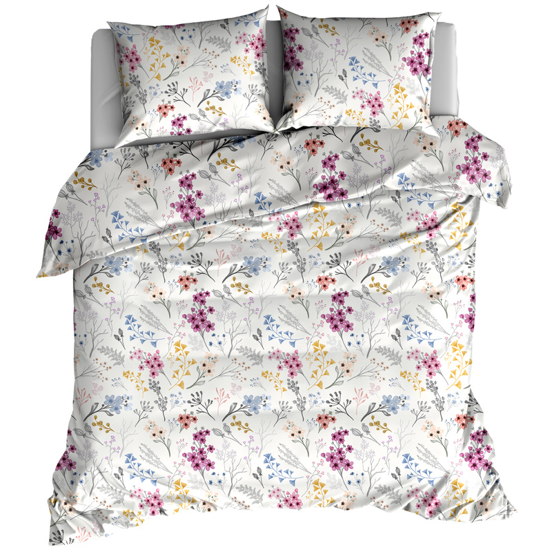 Pościel flanelowa Kolorowa łąka 160x200