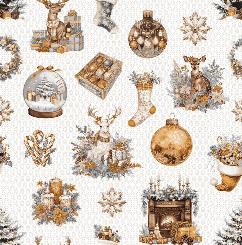 Pościel bawełniana Renifery retro140x200