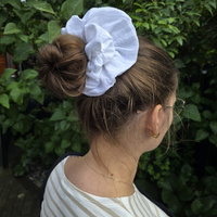Gumka do włosów Muślinowa STANDARD Scrunchies Biała