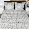 Pościel bawełniana Szara siatka 150x200