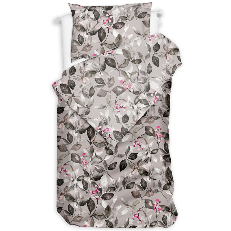 Pościel flanelowa Florystyka beżowa 140x200