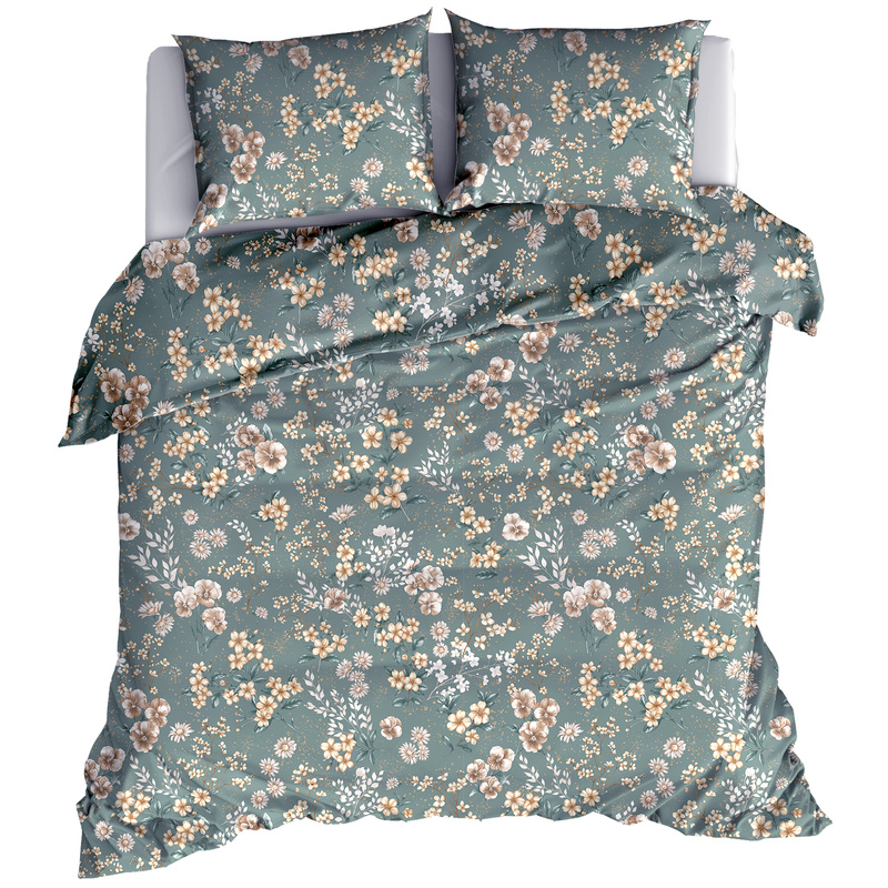 Pościel bawełniana Kwiaty szałwia 160x200