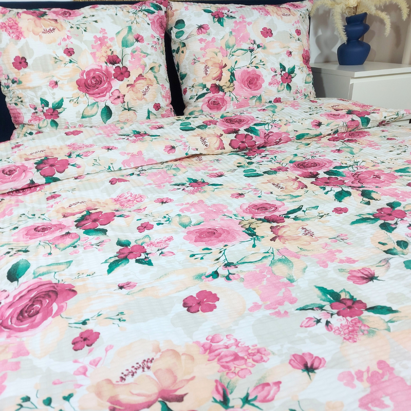 Pościel z kory Malinowe bukiety 160x200