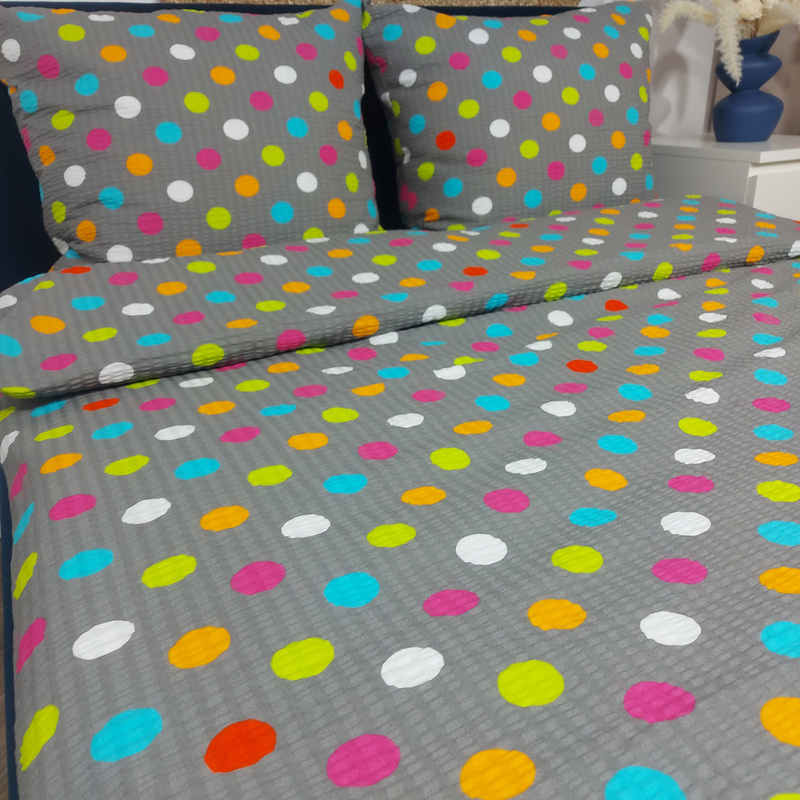 Pościel z kory Kolorowe groszki 200x220
