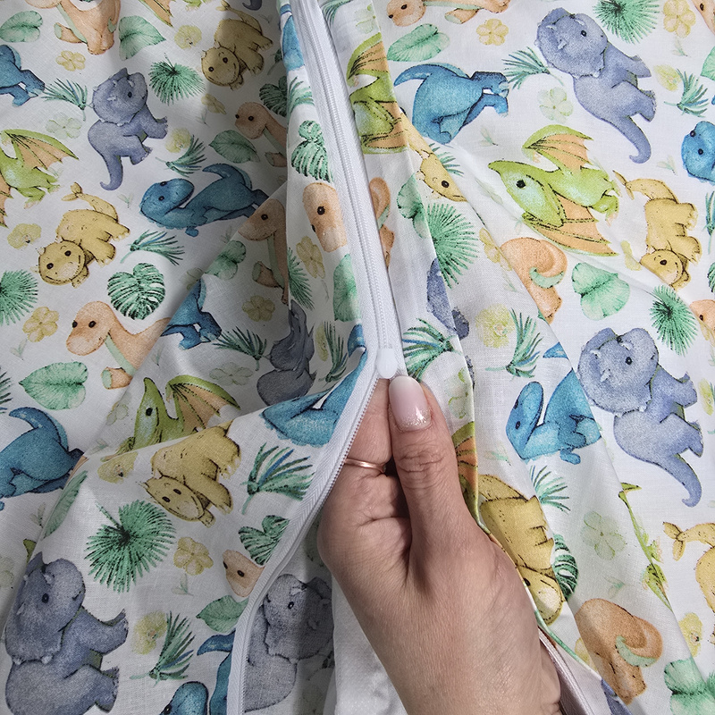 Pościel bawełniana Jurajska przygoda kolorowa 150x200