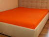 Prześcieradło frotte z gumką pomarańczowe 120x200