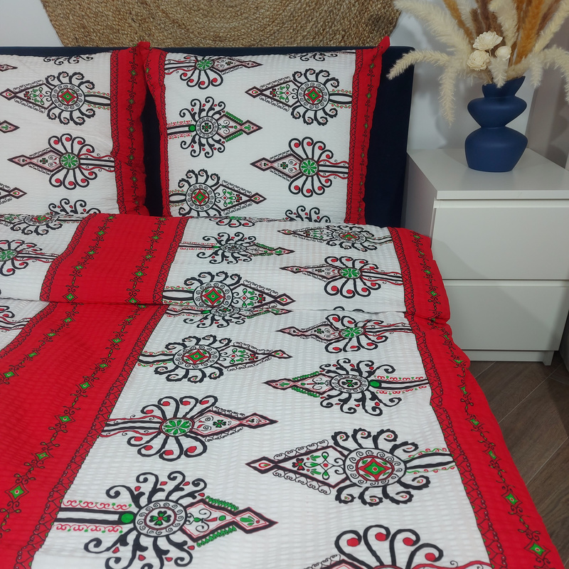 Pościel z kory Parzenica czerwona 160x200