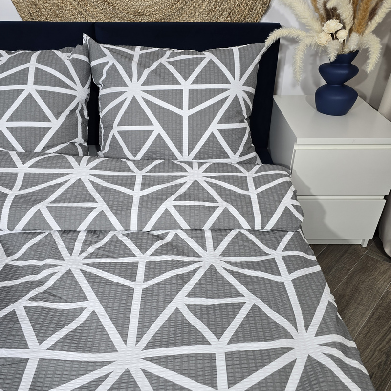 Pościel z kory Pajęczyna w szarości 160x200