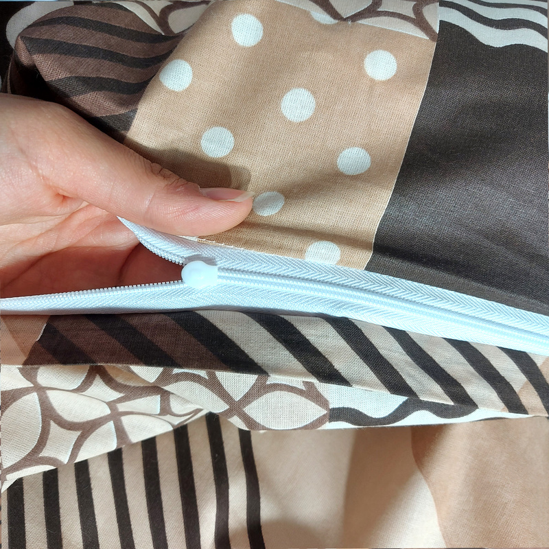 Pościel bawełniana Patchwork brąz 160x200