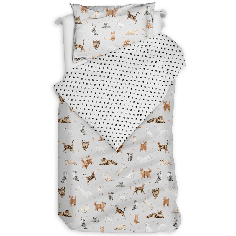 Pościel bawełniana Koty łapki 140x200
