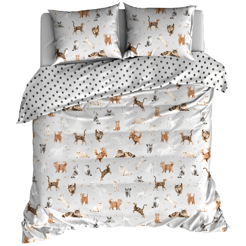 Pościel bawełniana Koty łapki 150x200