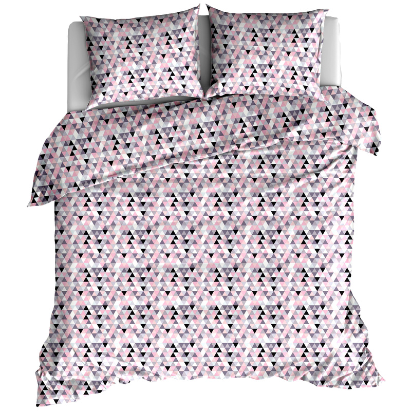 Pościel bawełniana Mozaika różowa 150x200