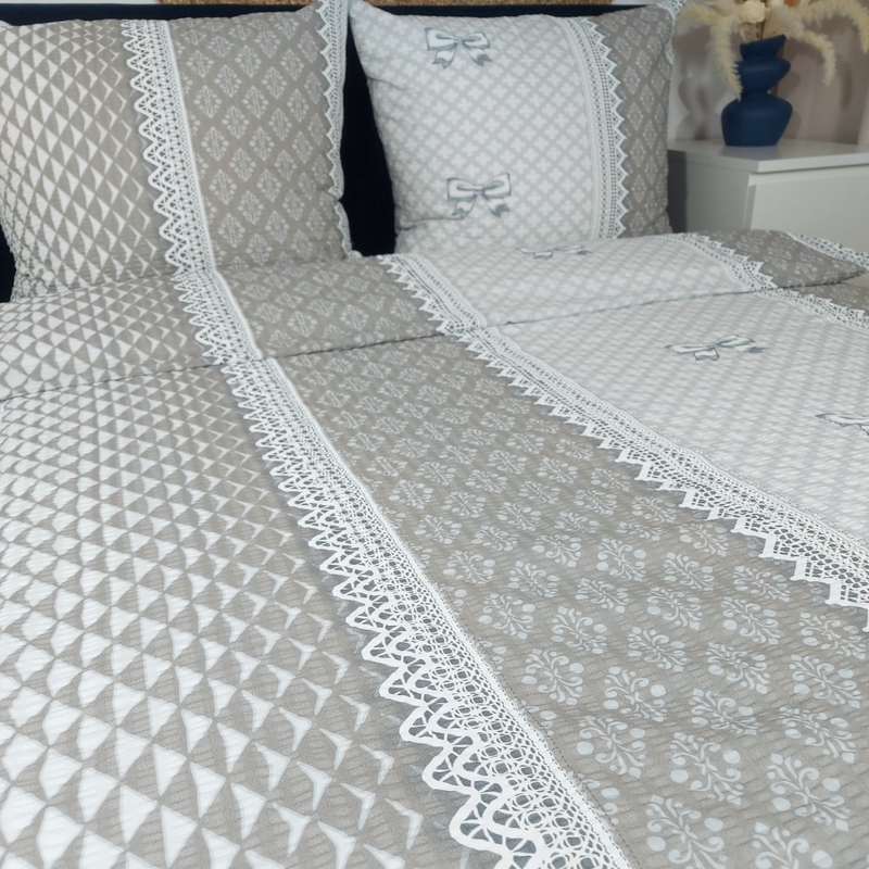 Pościel z kory Wstążka w koronce 160x200