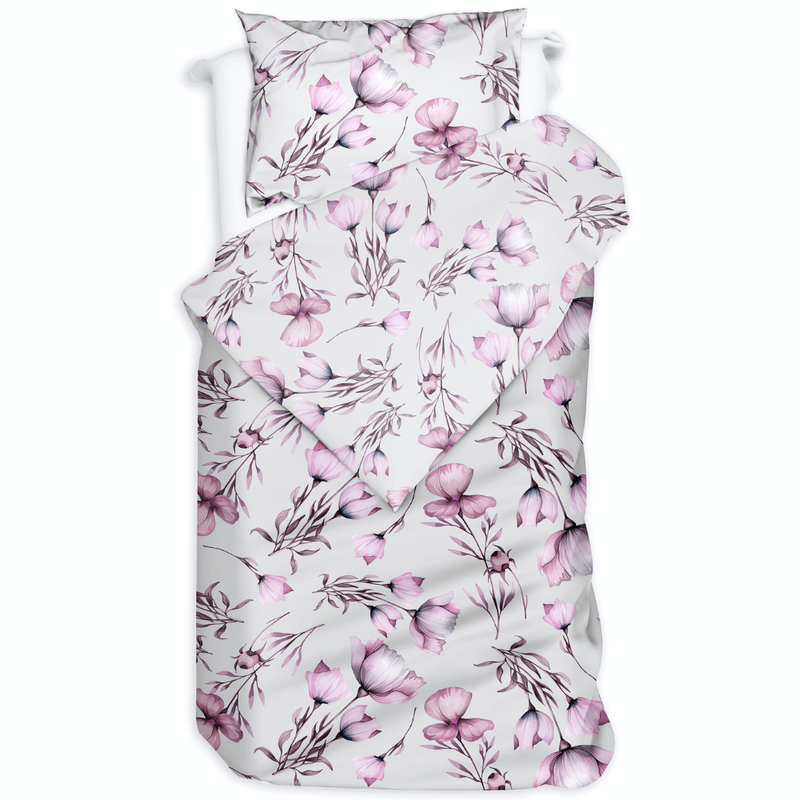 Pościel flanelowa Pudrowy kwiat 140x200