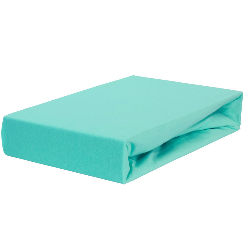 Prześcieradło jersey z gumką miętowe 80x180