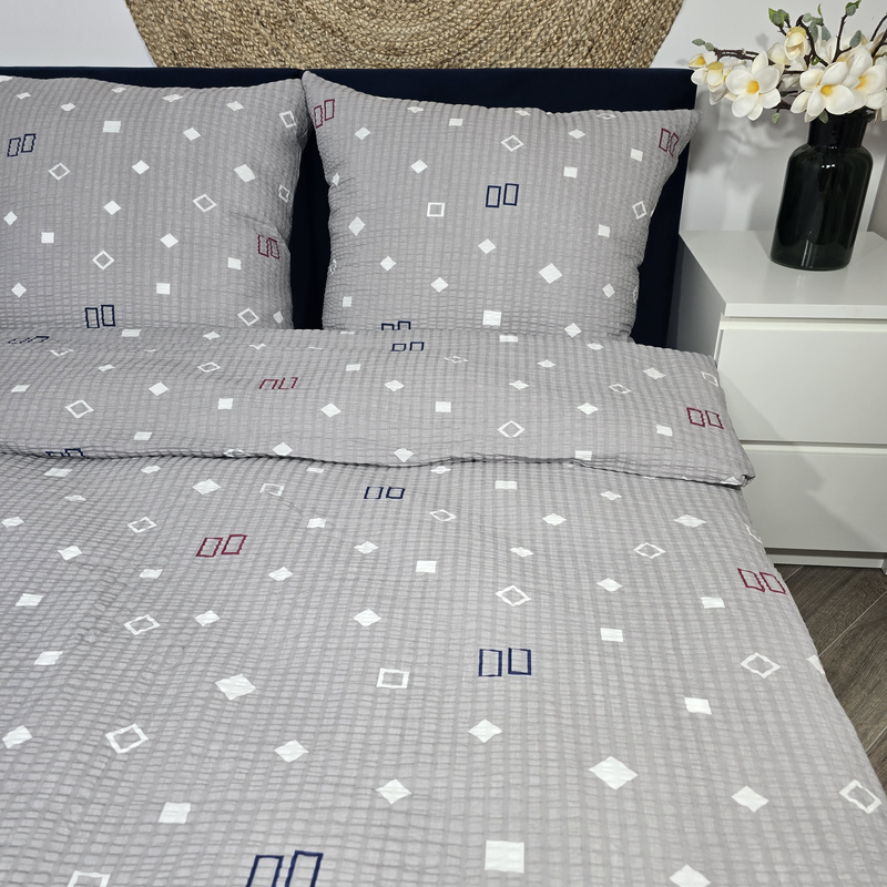 Pościel z kory Delikatna geometria 160x200