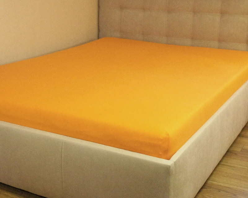 Prześcieradło jersey z gumką miodowe 60x120