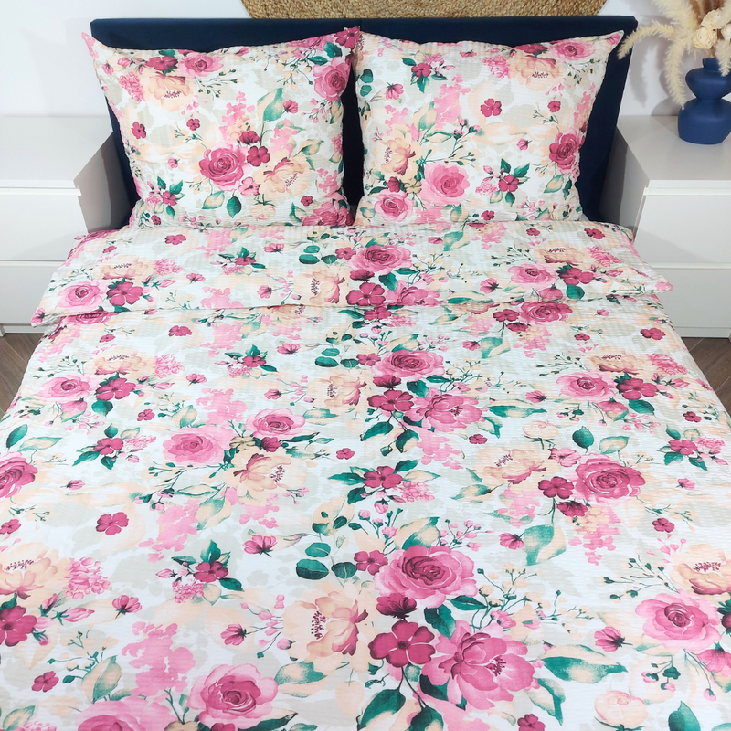 Pościel z kory Malinowe bukiety 160x200