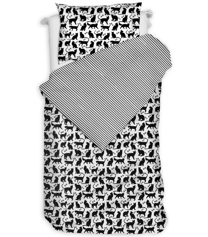 Pościel bawełniana Czarne koty 140x200