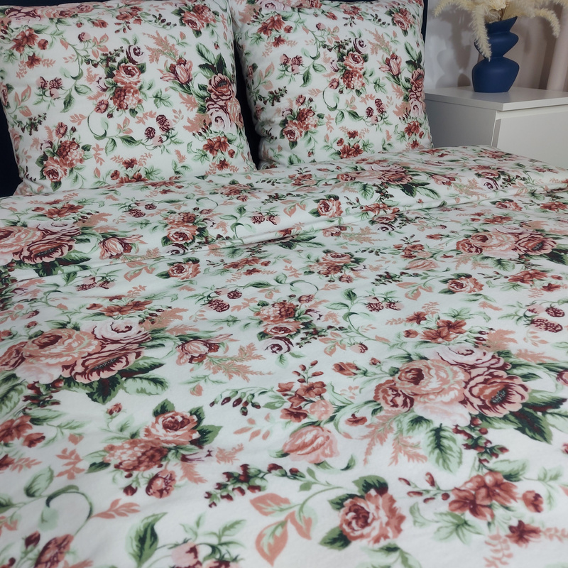 Pościel flanelowa Bukiety róż 160x200