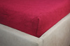 Prześcieradło frotte z gumką bordowe 160x200