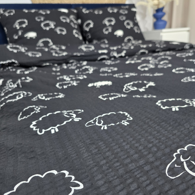Pościel z kory Czarne owce 140x200