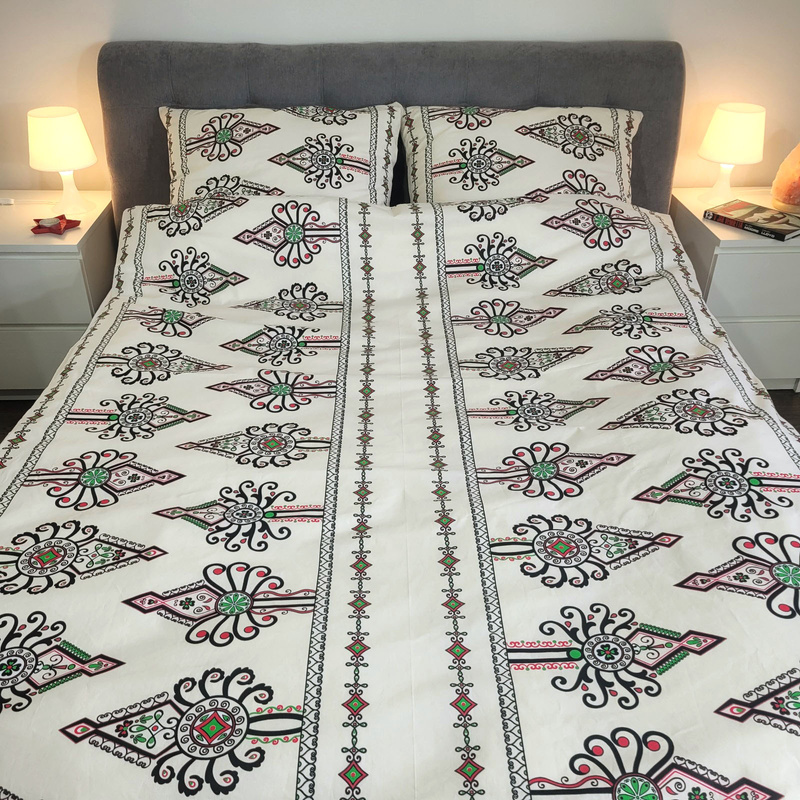 Pościel bawełniana Kremowa parzenica 160x200