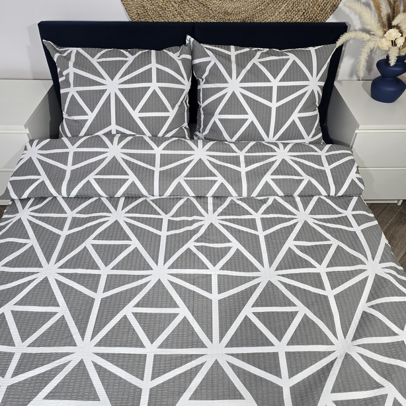 Pościel z kory Pajęczyna w szarości 160x200