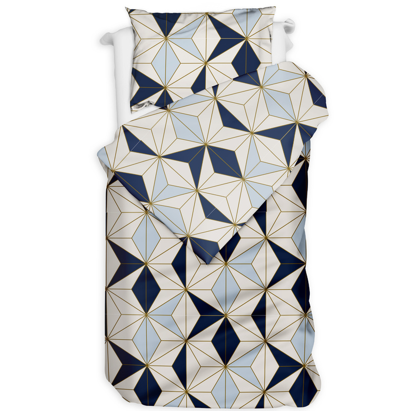 Pościel bawełniana Szkiełka granat 135x200
