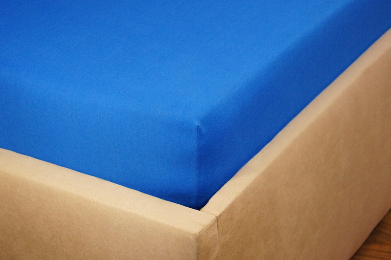 Prześcieradło jersey z gumką kobaltowe 60x120