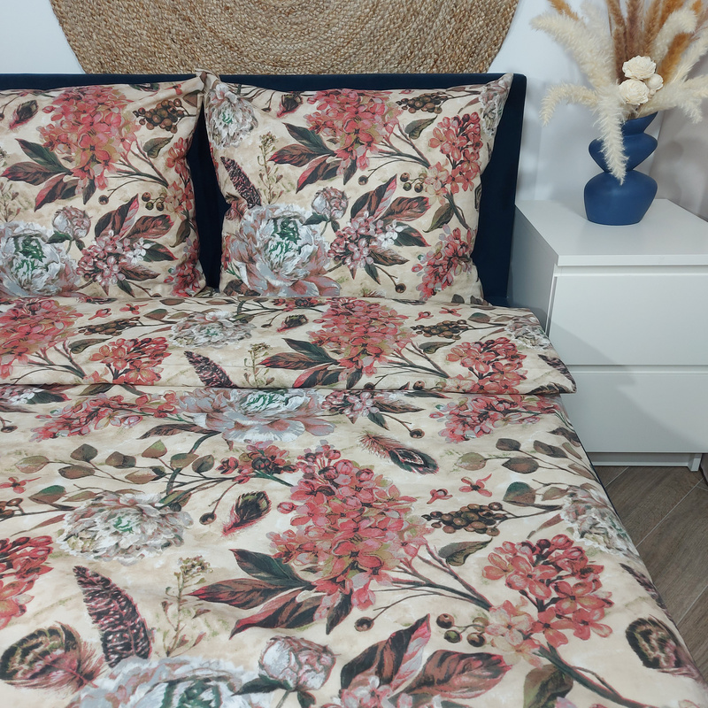 Pościel bawełniana Jesienne hortensje 150x200