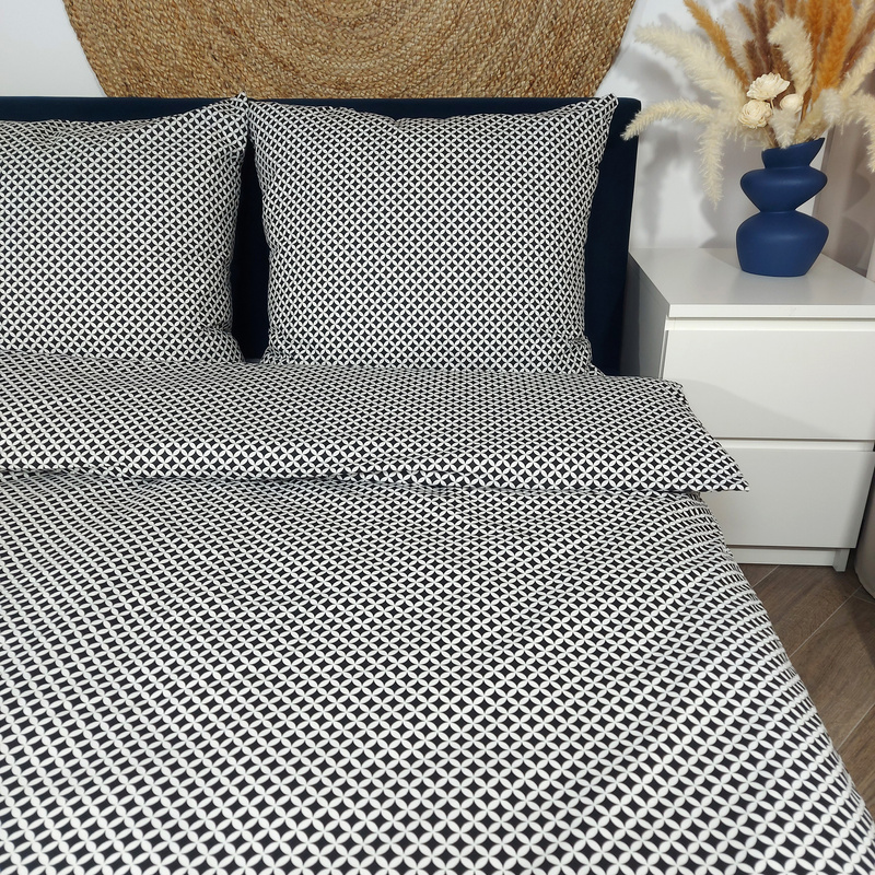 Pościel bawełniana Marrakesz czarny 160x200