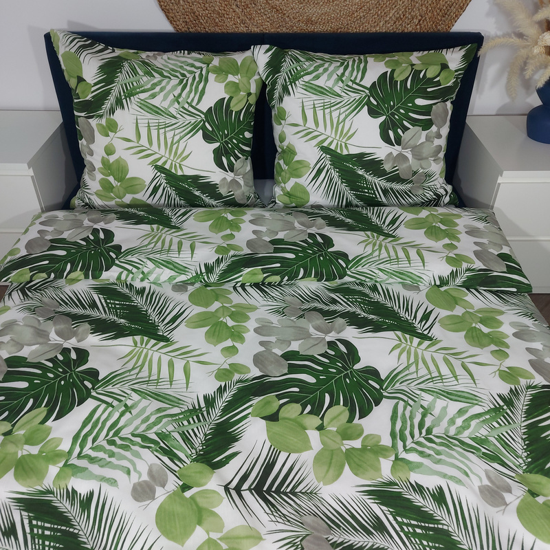 Pościel bawełniana Liście monstery areca 160x200