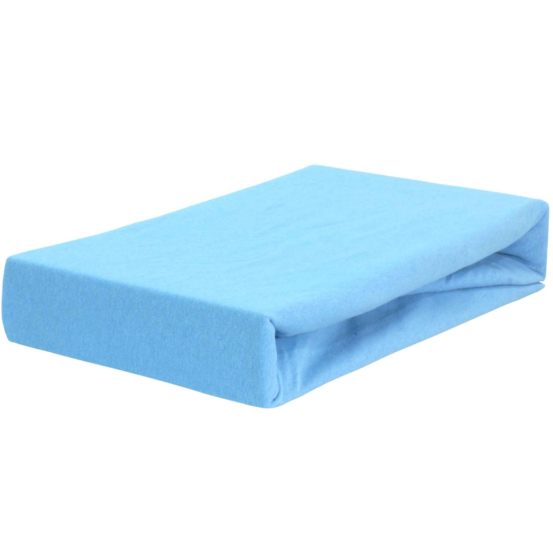 Prześcieradło jersey z gumką błękitne 70x140
