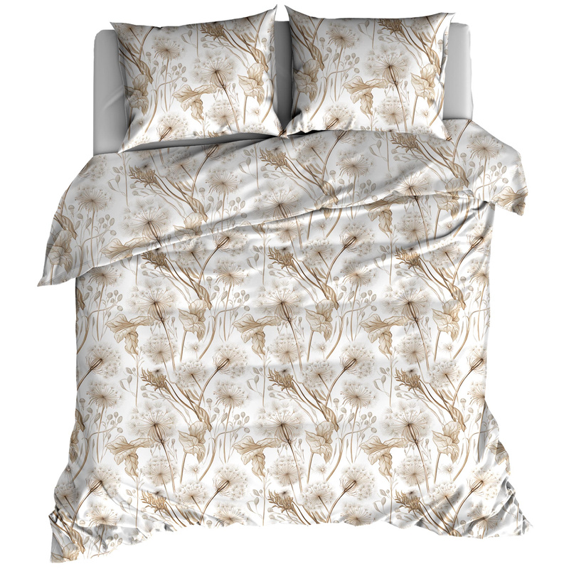 Pościel bawełniana Dmuchawce na bieli 160x200