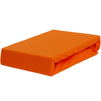 Prześcieradło jersey z gumką pomarańczowe 160x200