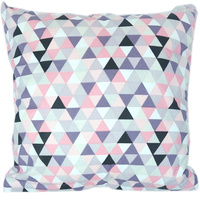 Poszewka bawełniana Mozaika różowa 45x45