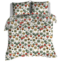 Pościel bawełniana Bombki na bieli 160x200