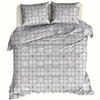Pościel bawełniana Szara siatka 160x200