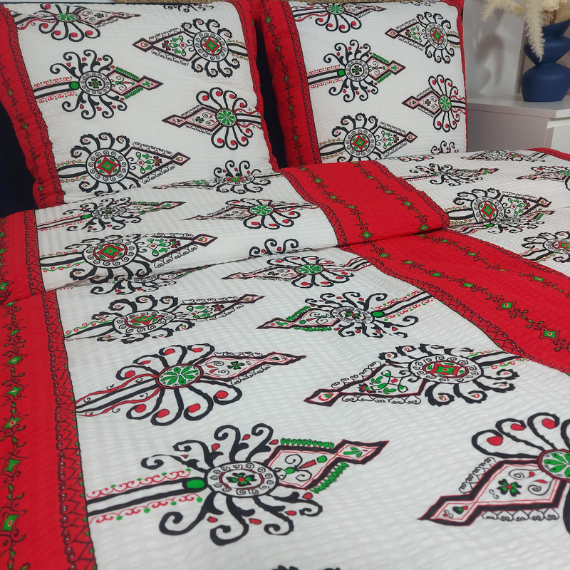 Pościel z kory Parzenica czerwona 160x200