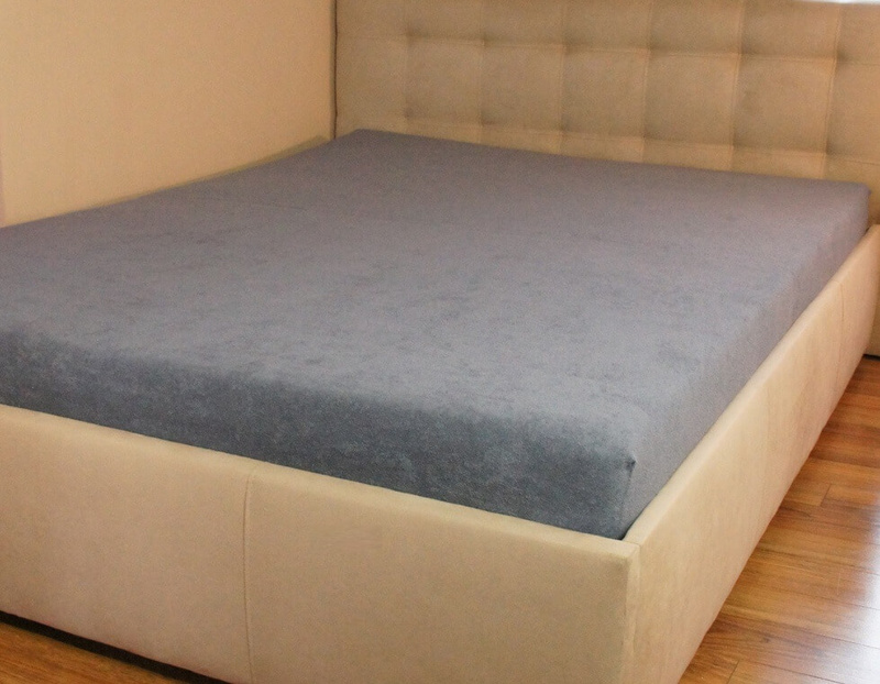 Prześcieradło frotte z gumką szare 60x120