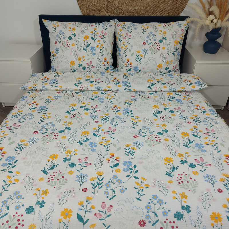 Pościel z kory Słowiańskie kwiaty pastela 160x200