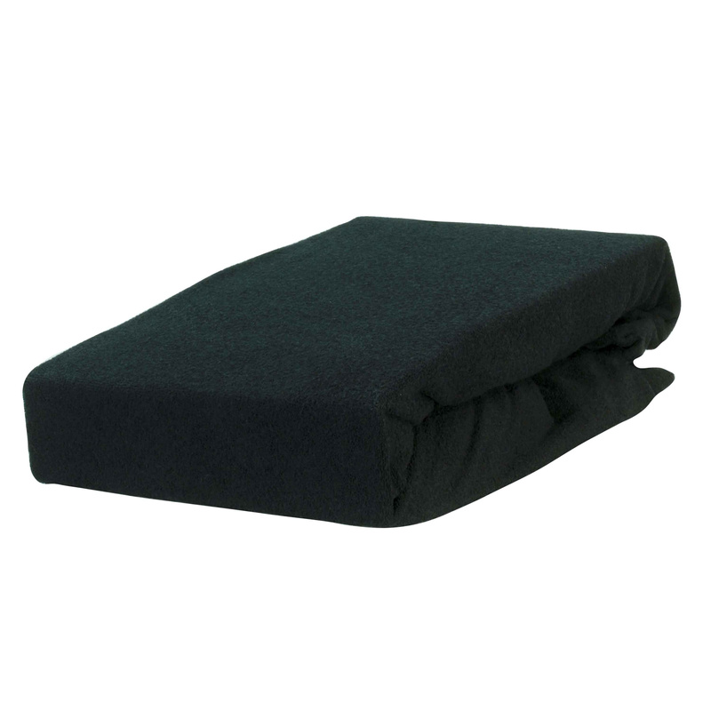 Prześcieradło frotte z gumką czarne 160x200