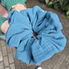 Gumka do włosów Muślinowa MAXI Scrunchies Turkus