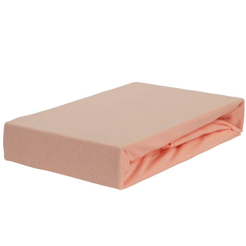 Prześcieradło jersey z gumką morelowe 60x120