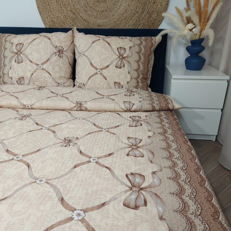 Pościel z kory Wstążka beżowa 160x200