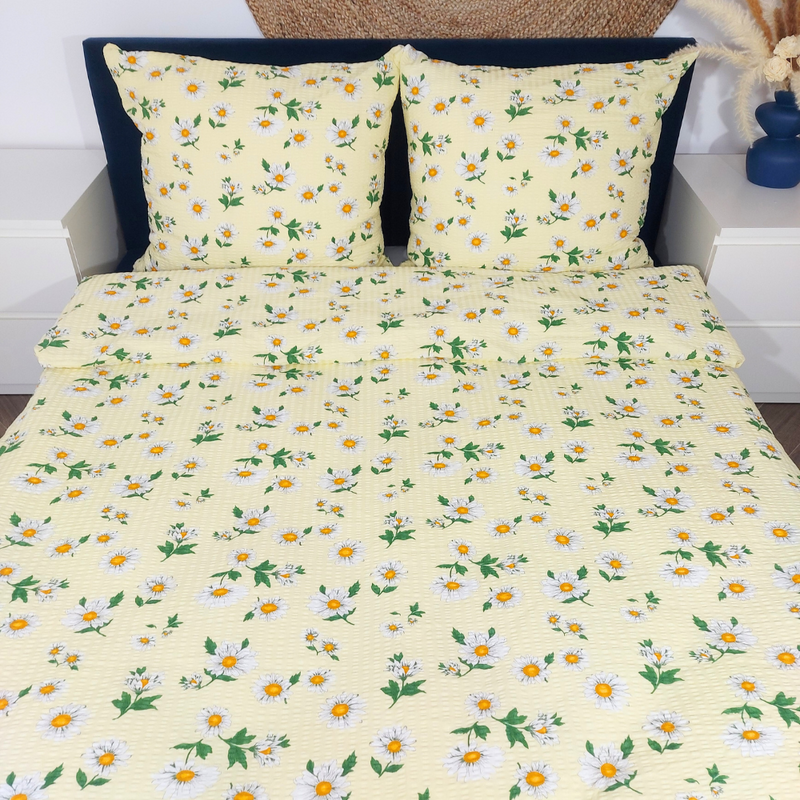 Pościel z kory Stokrotki w kremie 160x200