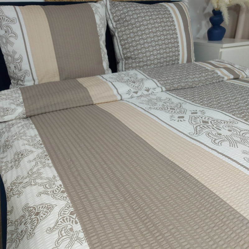 Pościel z kory Ornament karmelowy 160x200