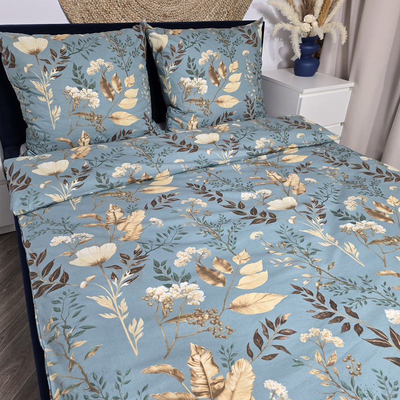 Pościel bawełniana Polana szałwia 135x200