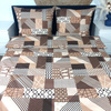 Pościel bawełniana Patchwork brąz 135x200